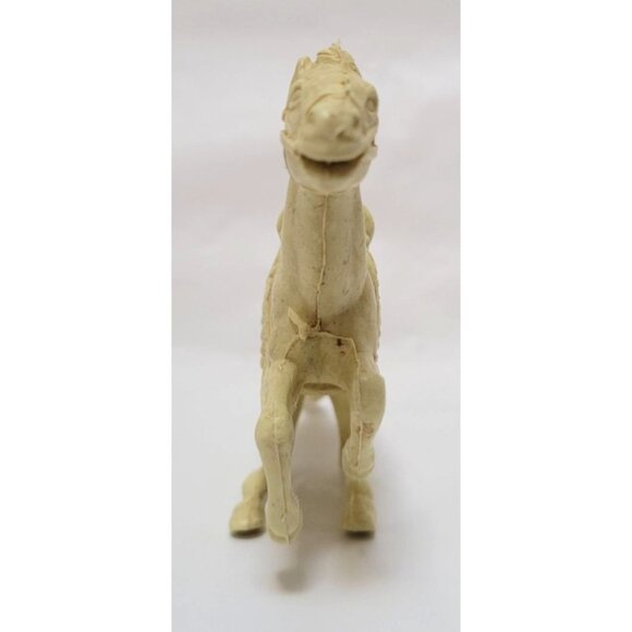 Vintage 1960's Marx Western Frontier 4" Long Cream Horse Rearing Up - Picture 4 of 6